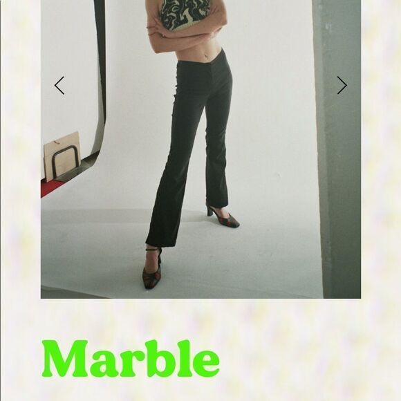 Alicia Morgand cup of noodle halter/crop top knitted handmade‎ cream/blk NWT S - Picture 2 of 6